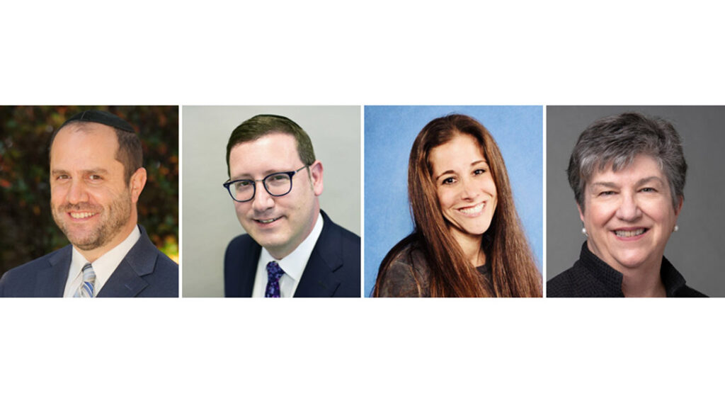 (Left to right) Rabbi Aaron Levitt, Avi Greenlinger, Jessica Fink and Maureen Walsh David (Provided)