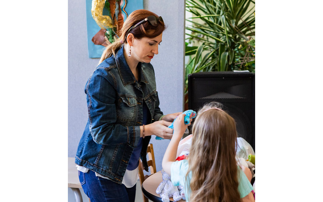 Ukrainian refugee at the Sunflower Center