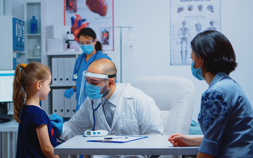 girl at doctor's office