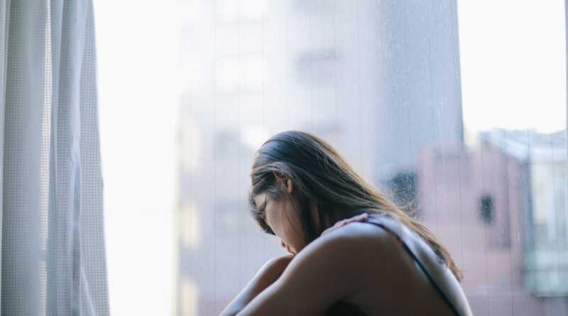 woman at window