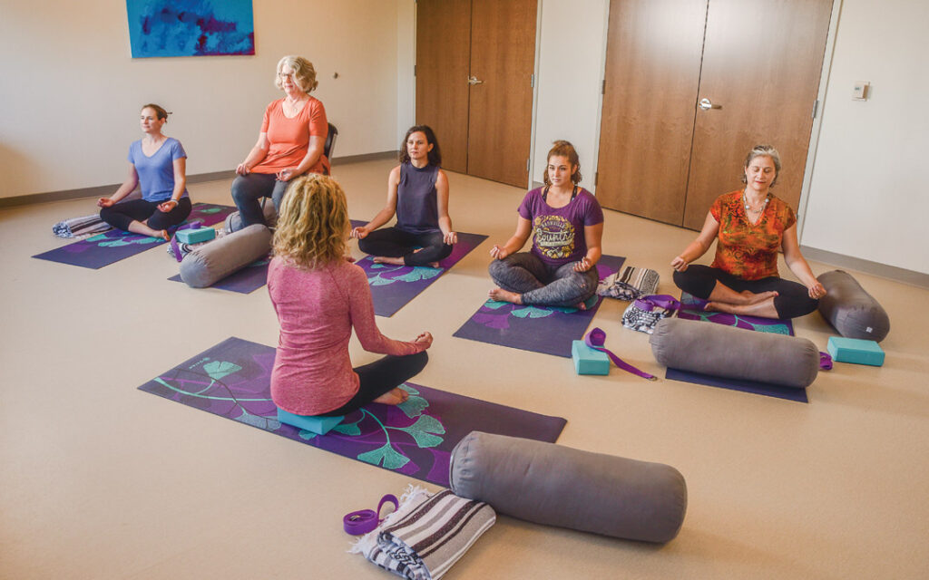 Yoga at the Barbara L. Posner Wellness & Support Center.