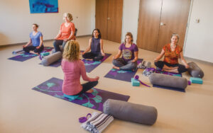 Yoga at the Barbara L. Posner Wellness & Support Center.