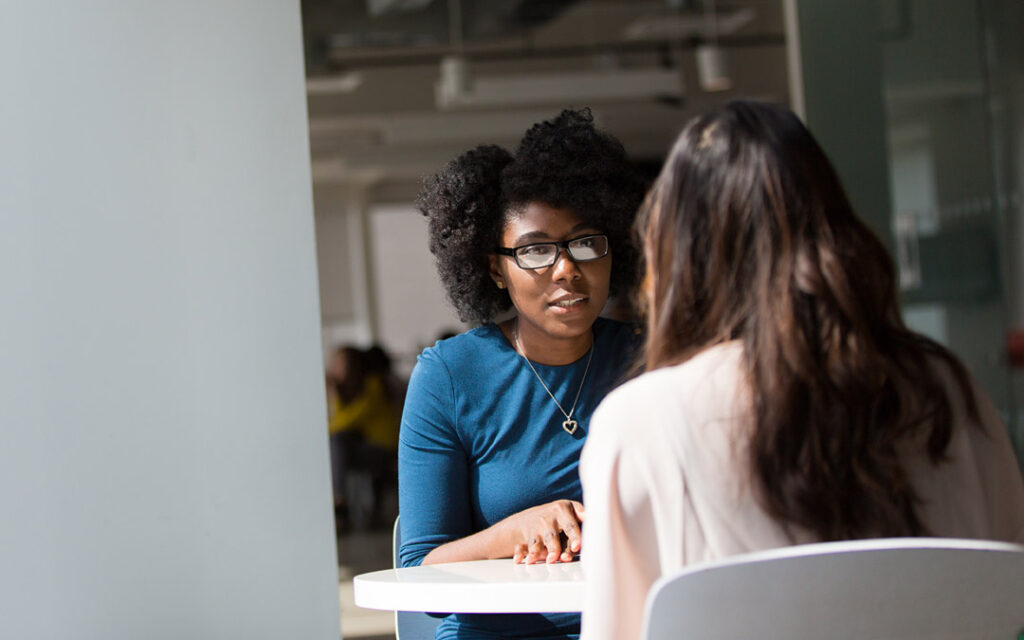 women talking