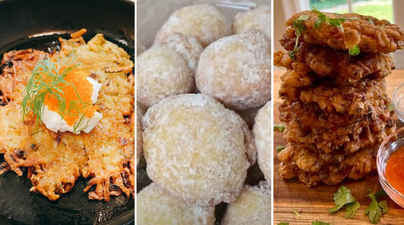 Negi Latkes, Brod Goreng and corn fritters