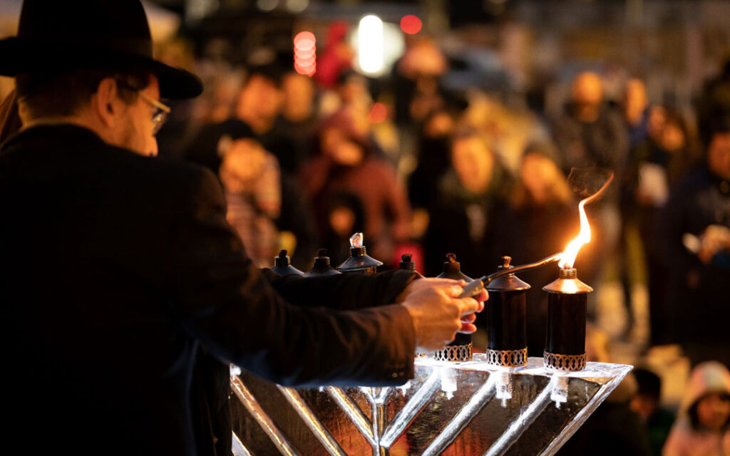 Lighting The Menorah