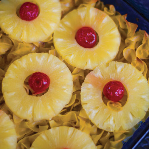 Upside Down Pineapple Noodle Kugel (Pudding) "Cake"