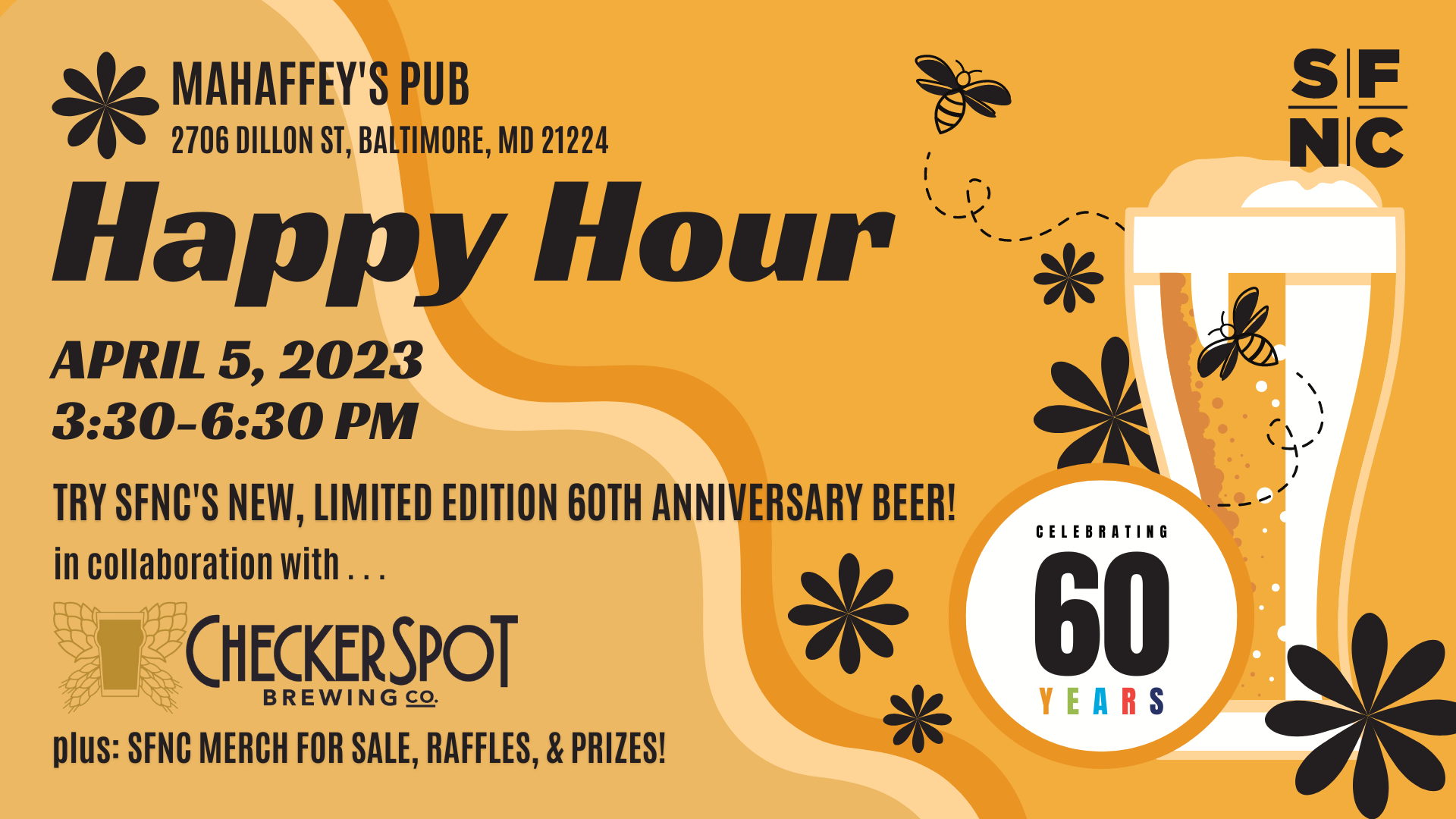 SFNC Happy Hour Fundraiser & 60th Anniversary Beer Launch