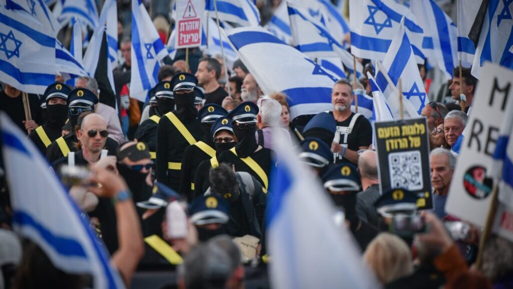 Aviv protested efforts by the current government to eliminate the power of the High Court to serve as a check on legislation that violates Israel’s Basic Laws, the closest thing the country has to a constitution.