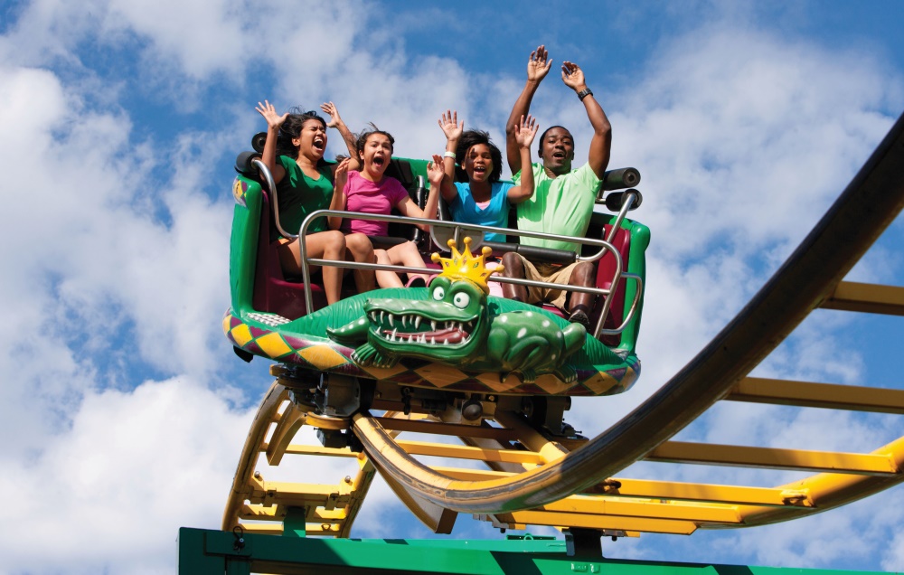 The Ragin Cajun roller coaster at Six Flags America