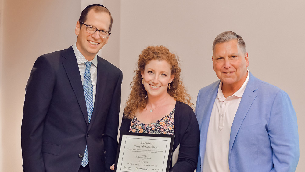 (Left to right) Yehuda Neuberger, Pammy Franklin and Marc B. Terrill
