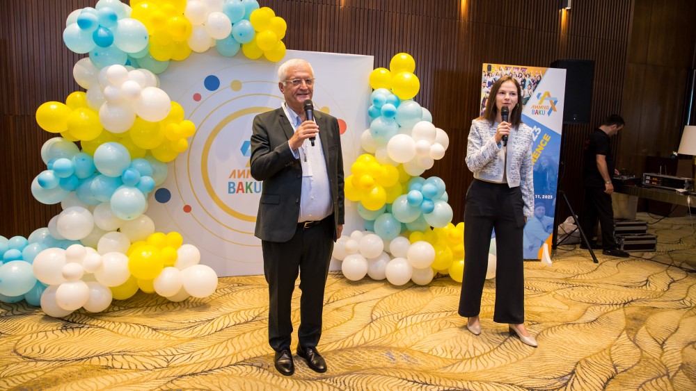 Limmud FSU Founder Chaim Chesler (left) and Natasha Chechik, executive director