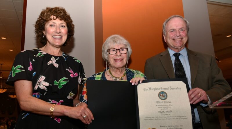 Sen. Shelly L. Hettleman, Kappa Guild President Sheila Mentz and Del. Dana M. Stein