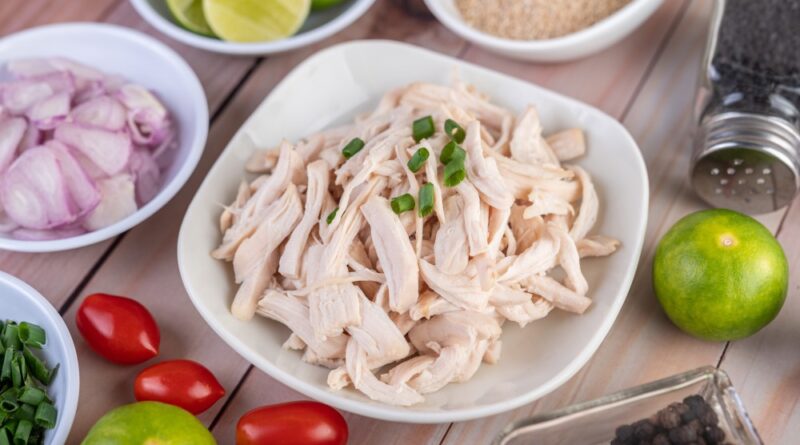poached chicken