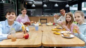 students having lunch
