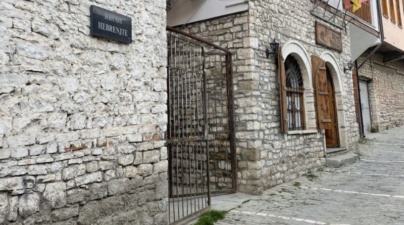 A sign in Berat, Albania, reads Rruga Hebrentje, or Jew Street