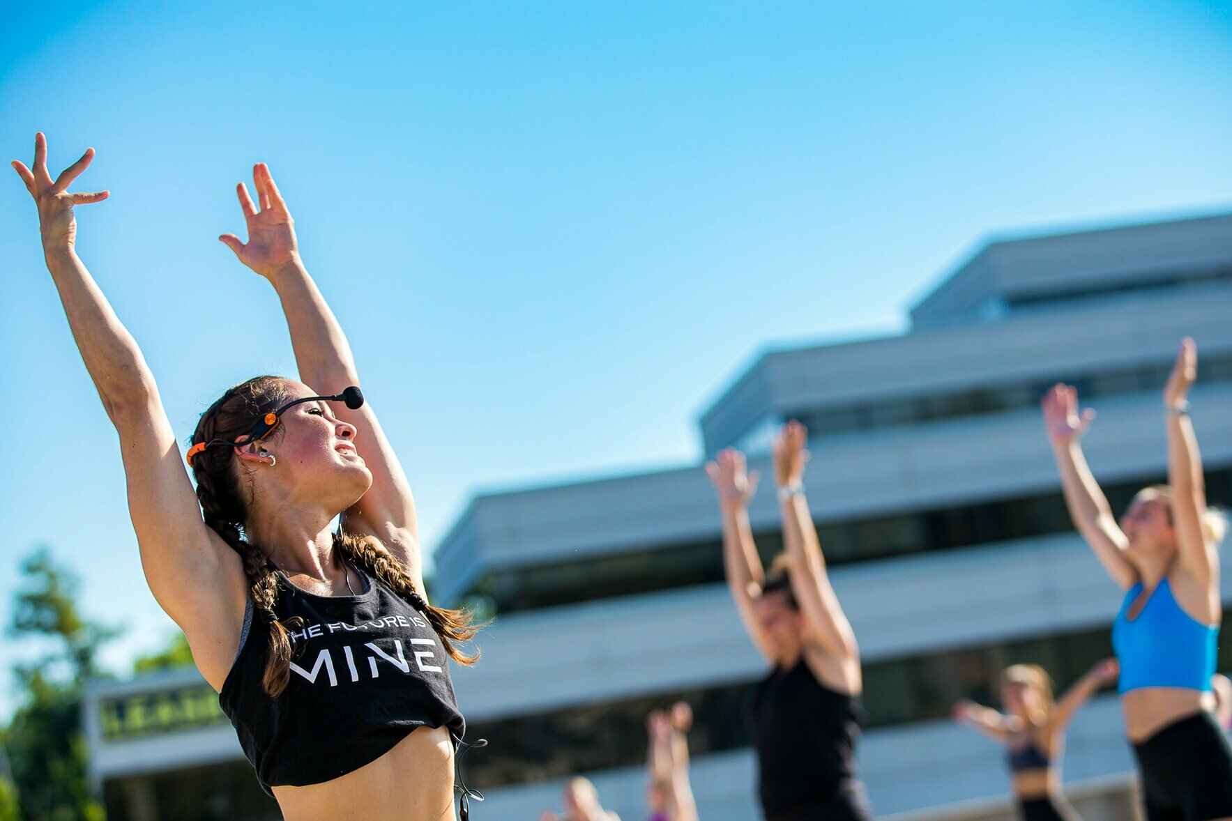 rooftop yoga