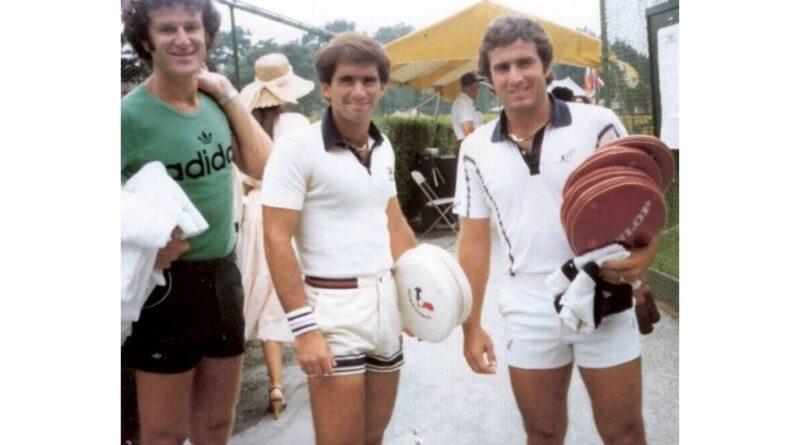 Harold Solomon with fellow tennis stars Paul Cohen (left) and Eddie Dibbs
