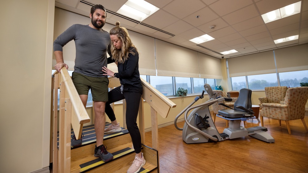 a physical therapist at Sinai Rehabilitation Center