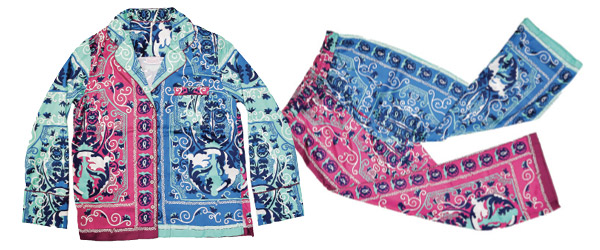 By Anthropologie Silky Printed Pajamas
