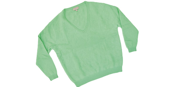 Brushed Cashmere Relaxed V-Neck Sweater