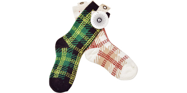 Free People Hilarie Plaid Crew Sock