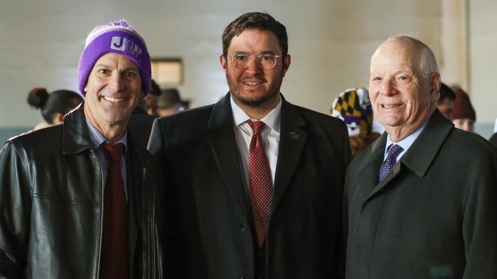 Del. Jon S. Cardin, Baltimore City Councilman Yitzy Schleifer and Sen. Ben Cardin