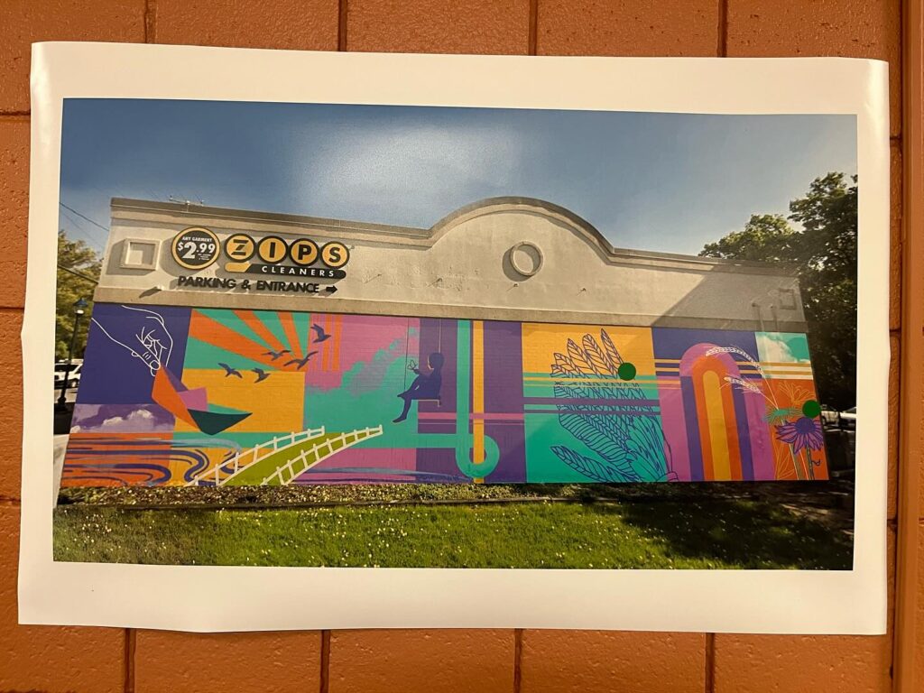 Pikesville mural rendering
