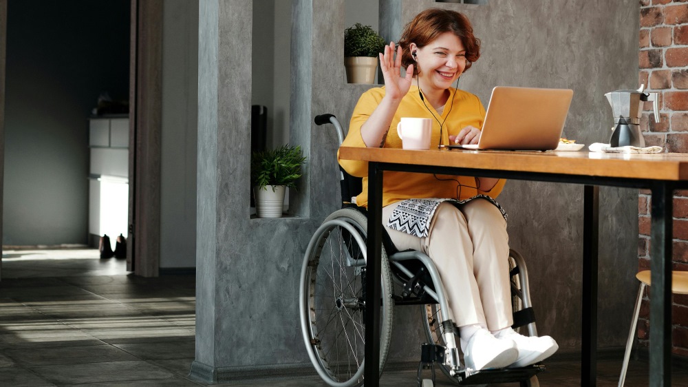 woman at desk