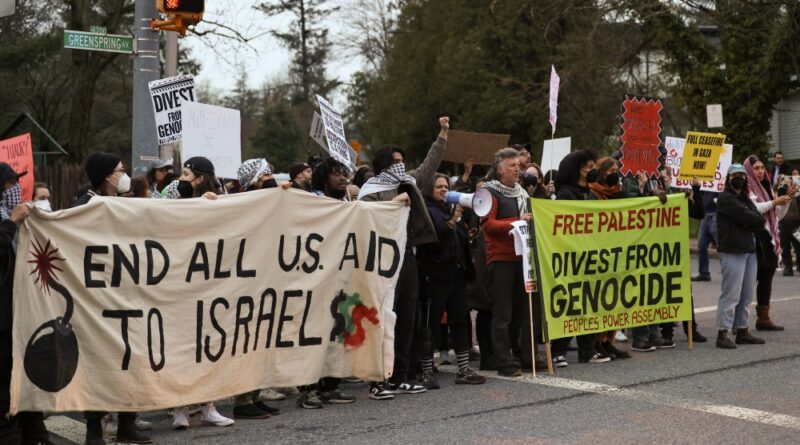 Pro-Israel and anti-Israel protesters