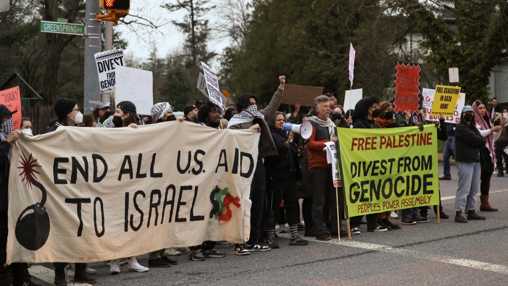 Pro-Israel and anti-Israel protesters