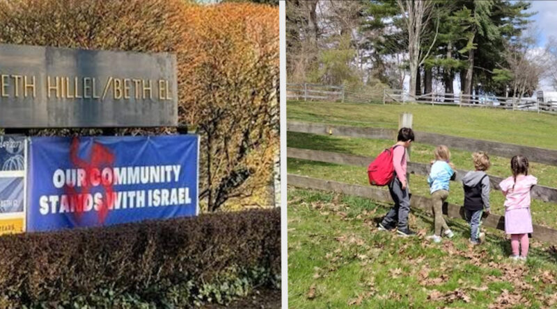 After their family's synagogue was the target of antisemitic graffiti, Erin Beser took her children on a hike