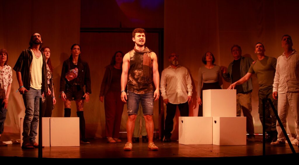 The cast of the play "October 7"