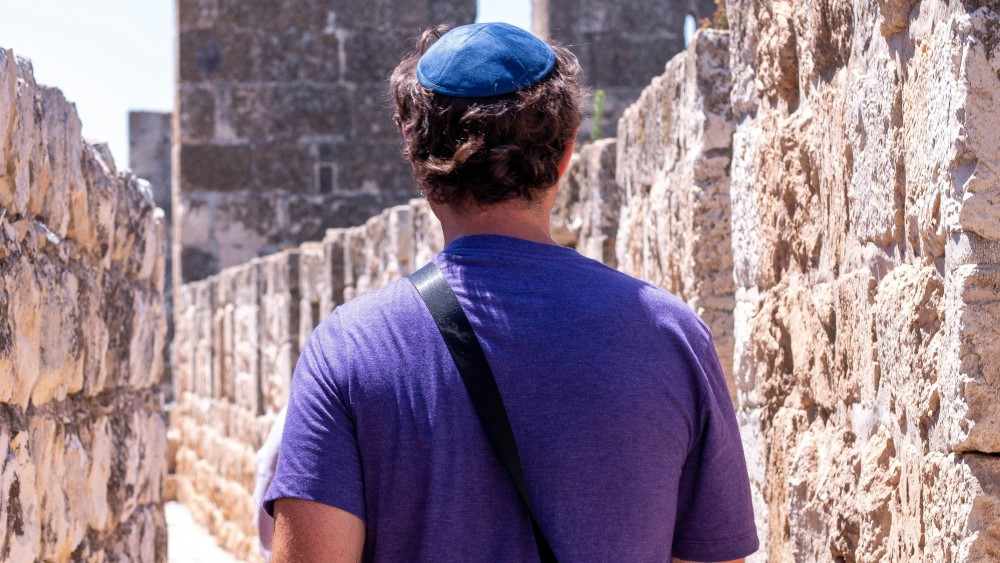 man with yarmulke