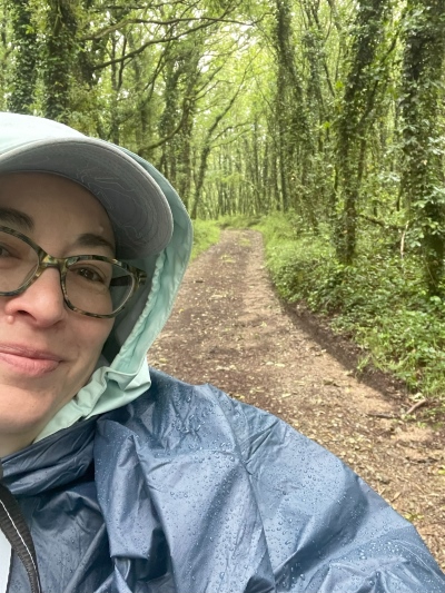 Amanda Krotki on the trail