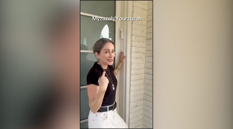 Actress Patricia Heaton, who is Catholic, puts up a mezuzah in solidarity with the Jewish community