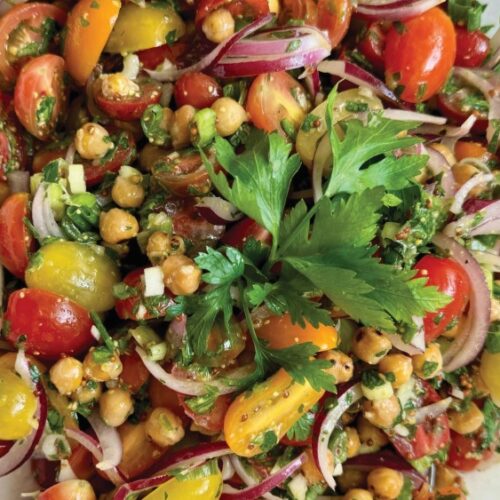 Crispy Chickpeas and Tomato Salad