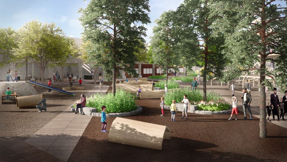 Pikesville Armory rendering playground