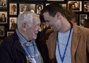Cantor David S. Wisnia and his grandson, Avi Wisnia