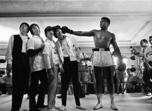 Muhammad Ali is seen here meeting the Beatles in February of 1964