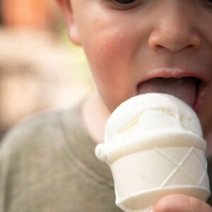boy with ice cream cone