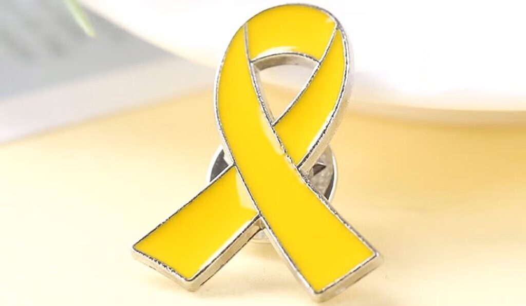 yellow ribbon pin