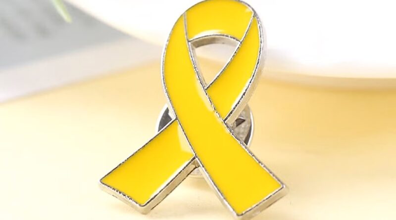 yellow ribbon pin