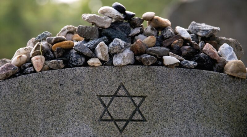 cemetery grave with stones