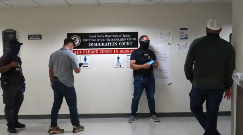 Masked ICE agents