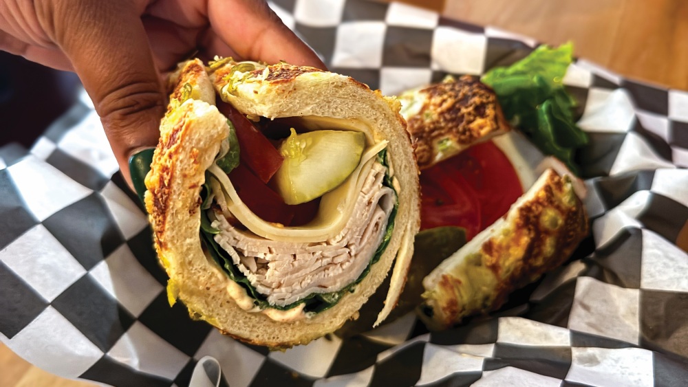 turkey chimney cake sandwich