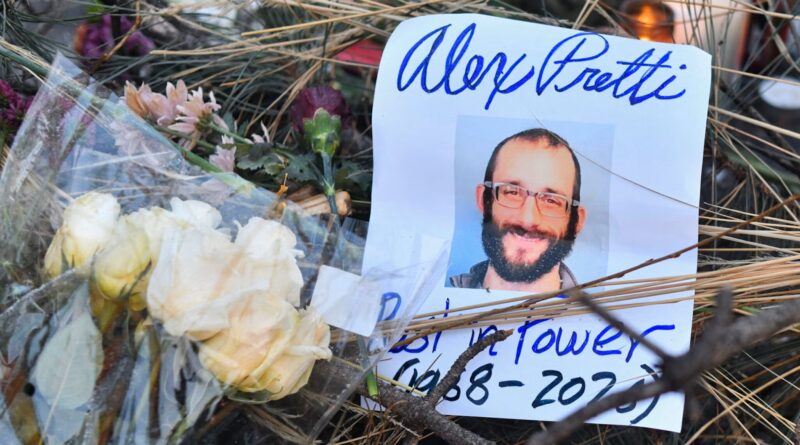 Alex Pretti makeshift memorial