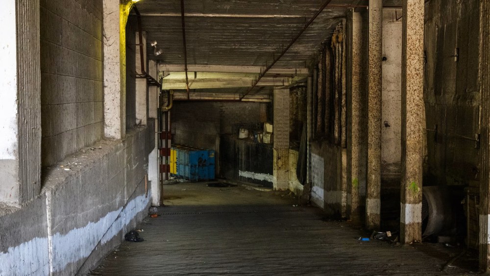 entrance to the bomb shelter