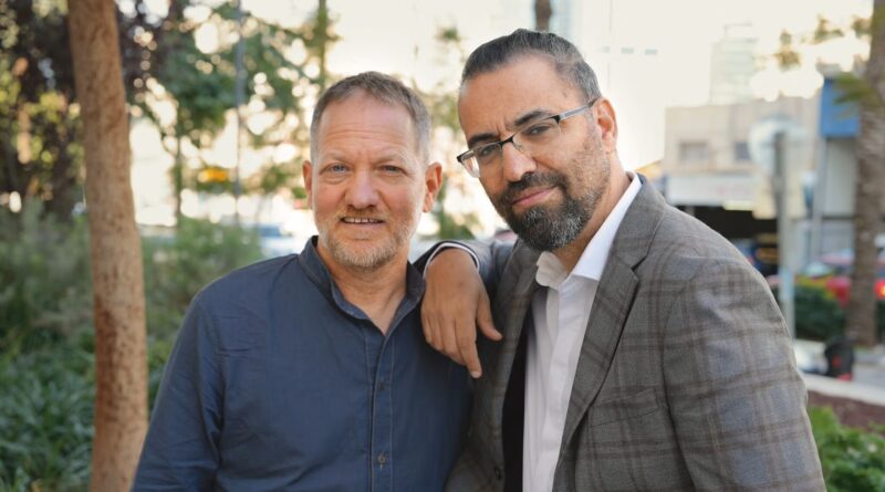 Israeli Maoz Inon (left) and Palestinian Aziz Abu Sarah
