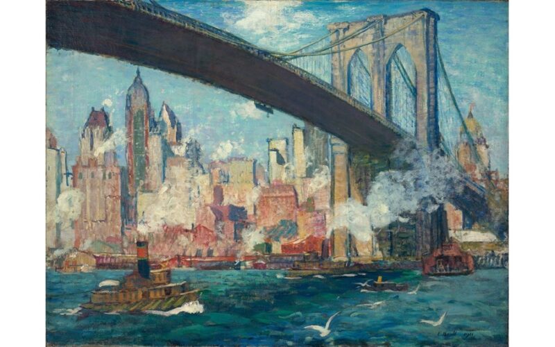eon Kroll's 1911 painting of the Brooklyn Bridge