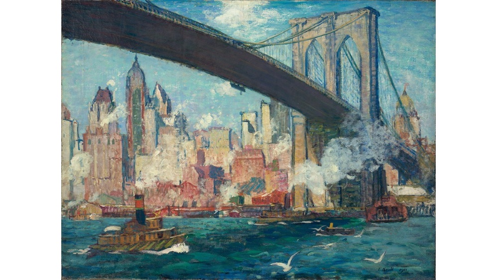 eon Kroll's 1911 painting of the Brooklyn Bridge